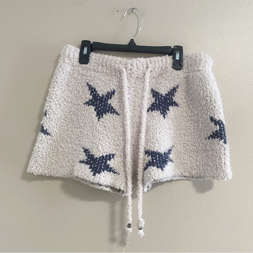 POL Plush Cozy Star Printed Lounge Shorts Size Large